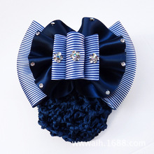 Professional hairpin, hair net, gold-edge bow, hair accessory, postal mobile headwear, nurse, work, hotel hairpin pic 17