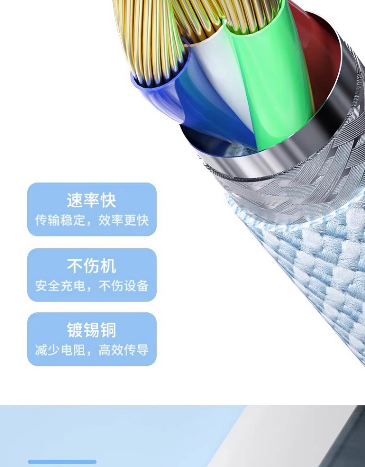 新款适用苹果15充电线编织马卡龙数据线PD快充线15pormax全系专用详情14