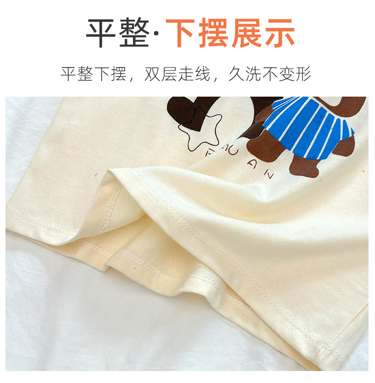新款儿童t恤100%棉男童上衣长袖单件女宝a类纯棉衣服卡通潮童详情7