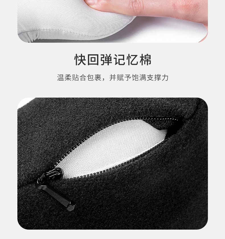Cross-border bestsellers: Magnetic fabric memory foam U-shaped pillow, airplane neck pillow, travel storage neck pillow, Logo available upon request pic 30