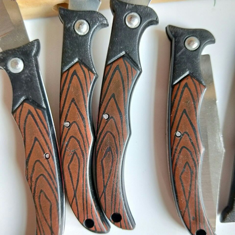 New wood-grain knife, folding knife, stainless steel fruit knife, small folding knife, portable unboxing knife, peeler knife, 2-yuan store pic 5