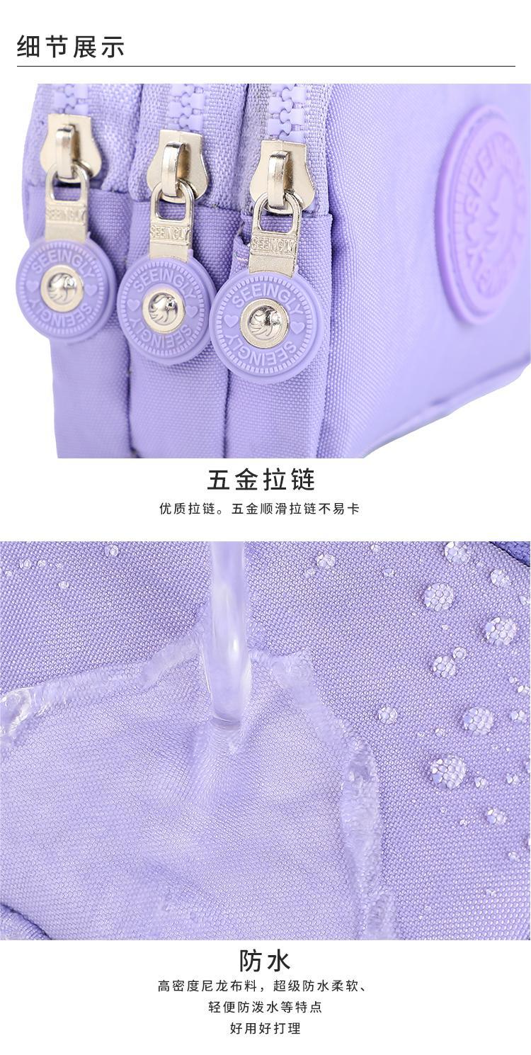 厂家直销外贸零钱包 跨境礼品简约防水钥匙包尼龙拉链零钱包批发详情3