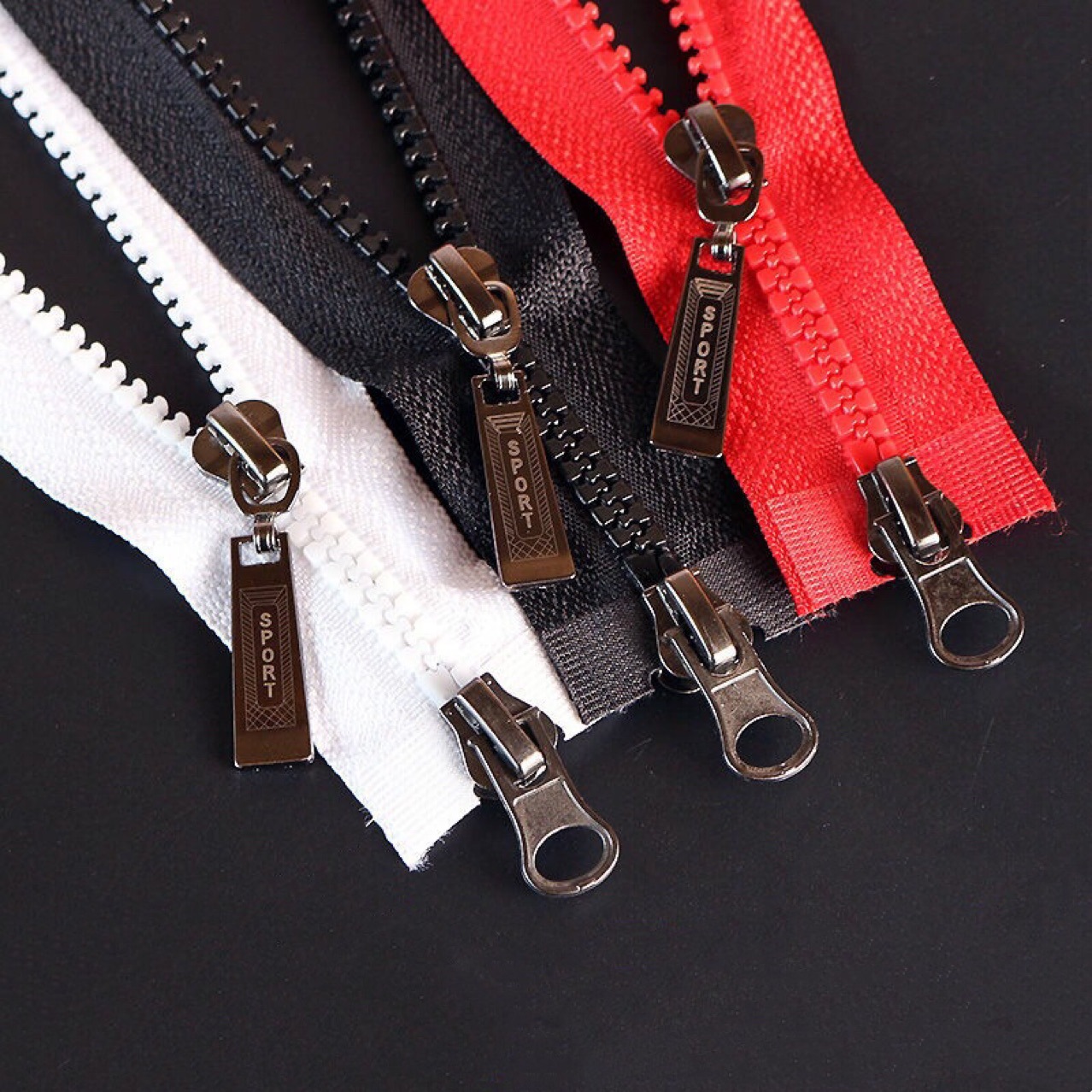 5号树脂羽绒服双头拉链粗齿树脂80cm衣服大衣外套开尾长拉链拉锁详情1