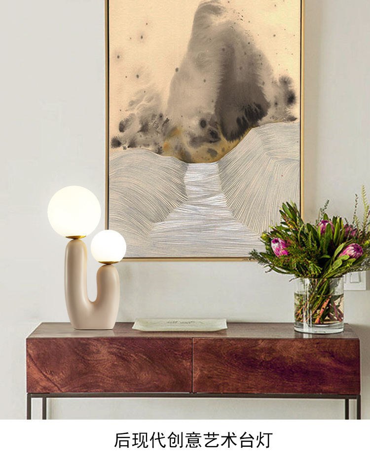 Nordic minimalist table lamp, personalized and light luxury bedside cartoon cute decoration, bedroom, study and living room LED table lamp pic 1