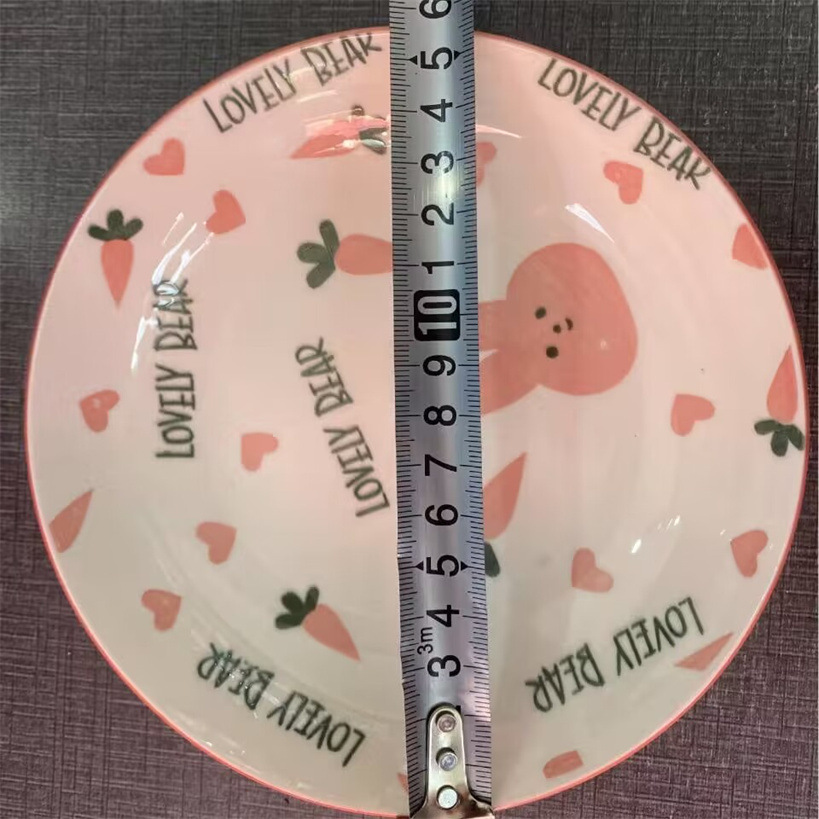 6.25-inch ceramic plates, first-grade round plates, ceramic fruit plates, bowls, plates, rice plates, tableware, vegetable basins, Yiwu products pic 7