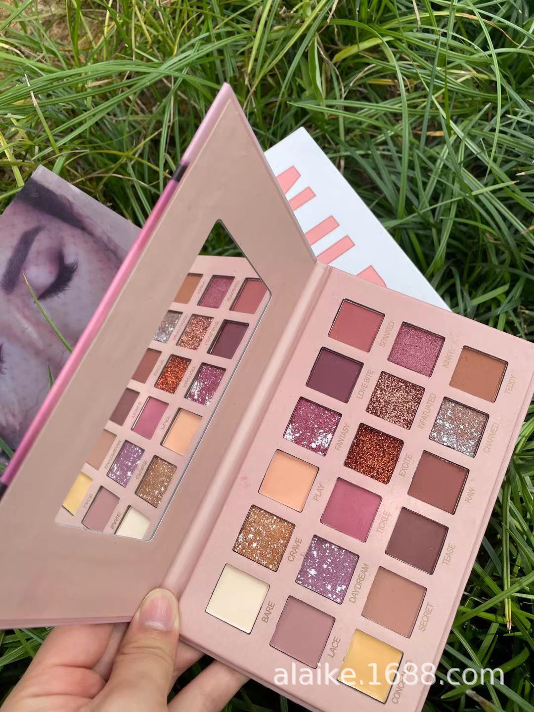 New foreign trade cross-border version without logo, 18-color desert rose eye plate, pearl pumpkin color, earth tone without smudging pic 8