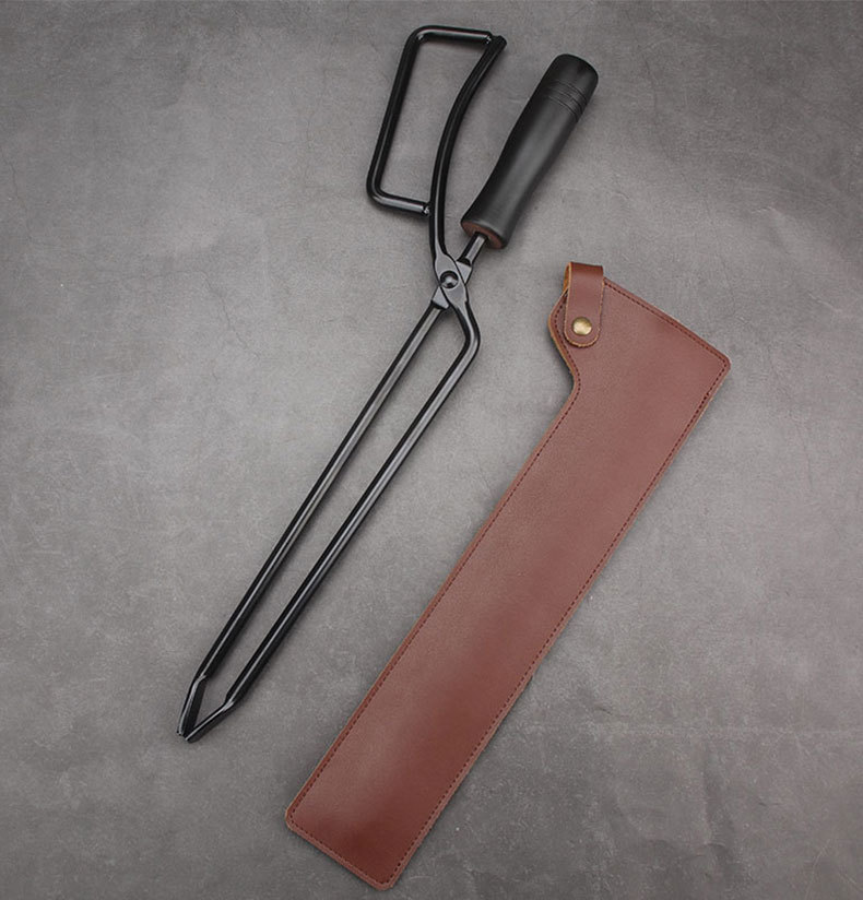 烧烤碳夹子BBQ防烫烧烤夹子木炭夹跨境热采鸭嘴火钳夹套详情12