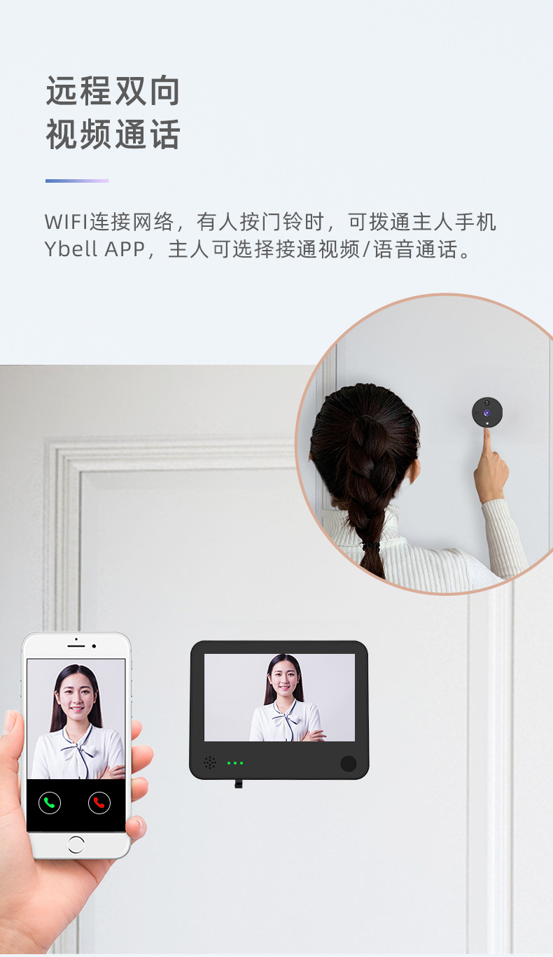 4.3寸涂鸦智能猫眼高清无线可视门铃远程监控门禁电子猫眼详情6