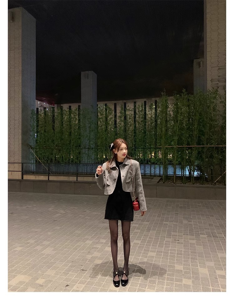 葡萄妈蝴蝶结玛丽珍鞋女法式高跟鞋真皮女鞋小香风粗跟制服皮鞋女详情52