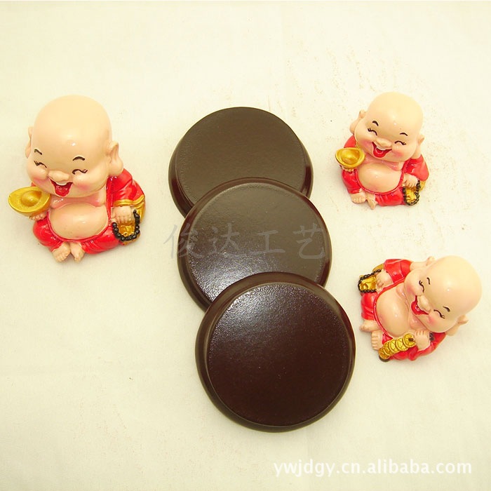 多尺寸木底座工艺品摆件手办公仔木制圆形底板粘土玩偶底座详情14