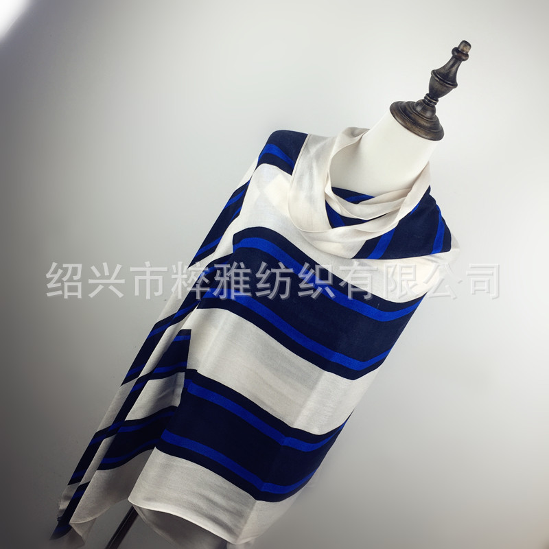 Cotton printed beach scarf, summer striped printed sarong, autumn and winter warm decorative scarf, long cotton scarf for men and women pic 1