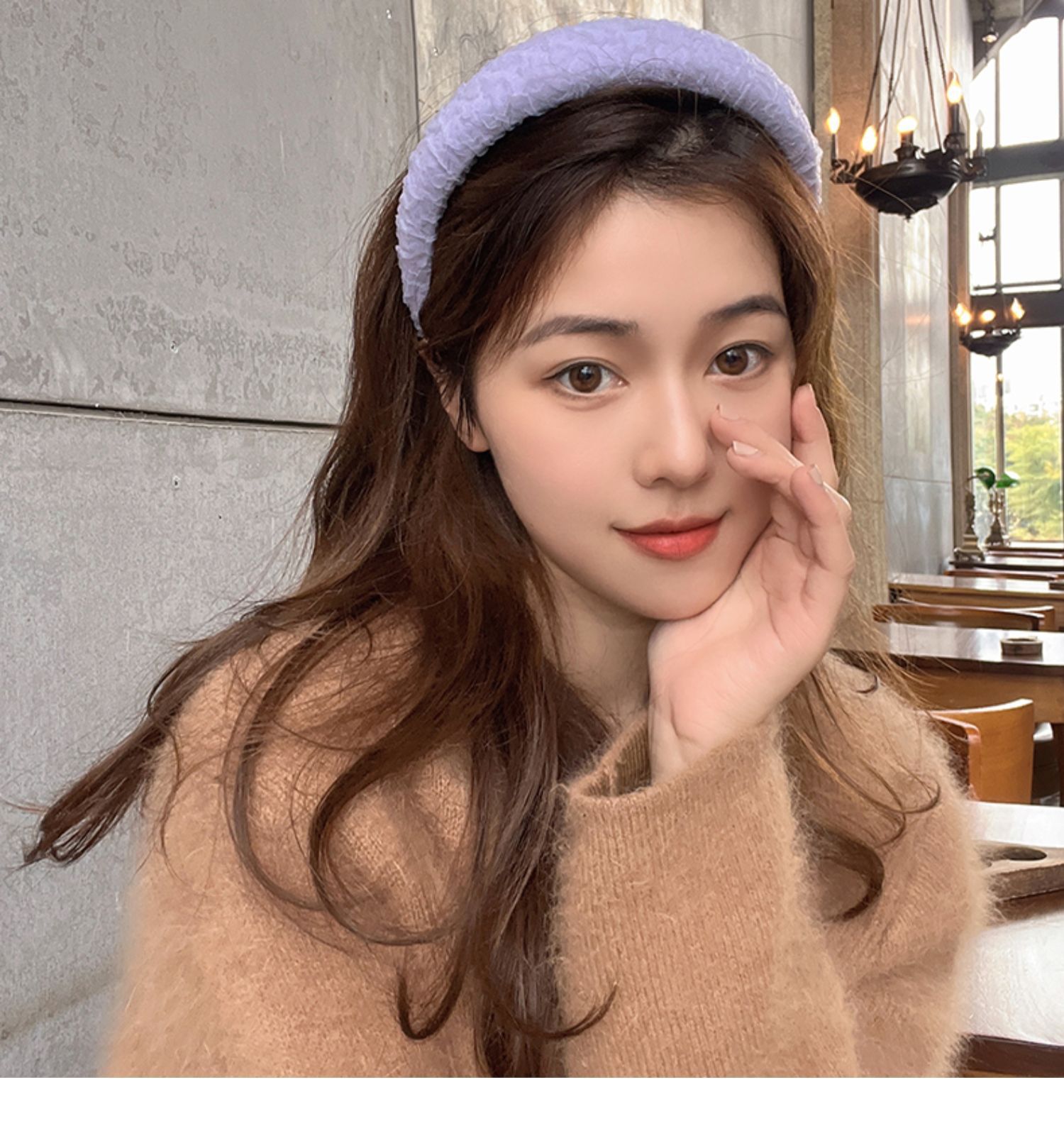 糖果色高颅顶发箍韩国网红女气质头箍减龄宽边头饰压发卡发带发饰详情12