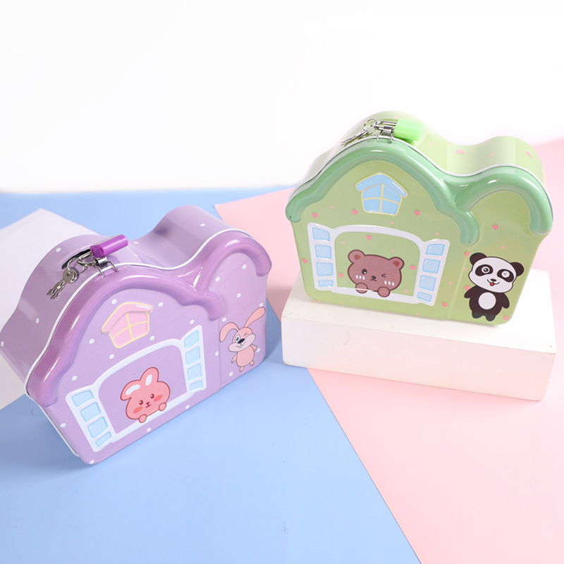 DME040 New cartoon animal little house with lock piggy bank, change bank, Kuromi style design piggy bank, Iron Man stock, New Zealand Dollar piggy bank, health tea packaging box pic 20