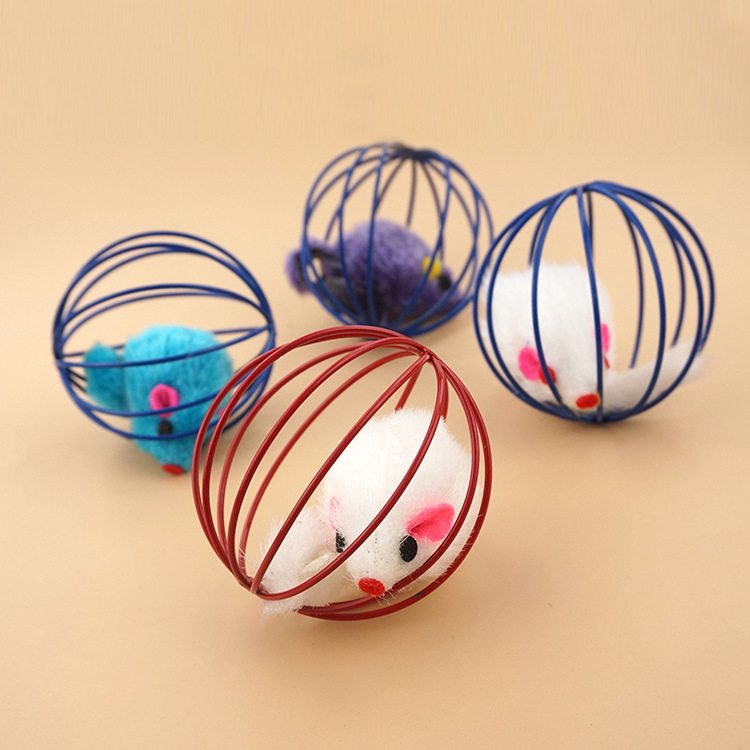 Pet supplies, pet supplies, pet cat toy manufacturer wholesale, cage mouse, 6cm cat grab ball, cat play simulation mouse, cat toy pic 8