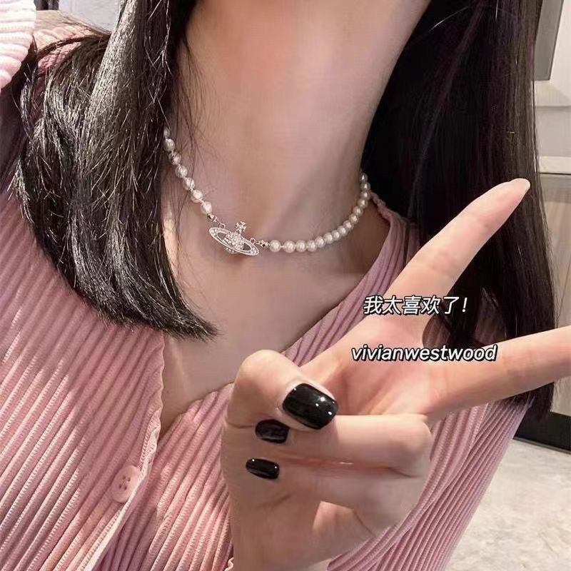 热卖西太后土星经典款珍珠项链女轻奢小众NANA同款锁骨链高版现货详情5