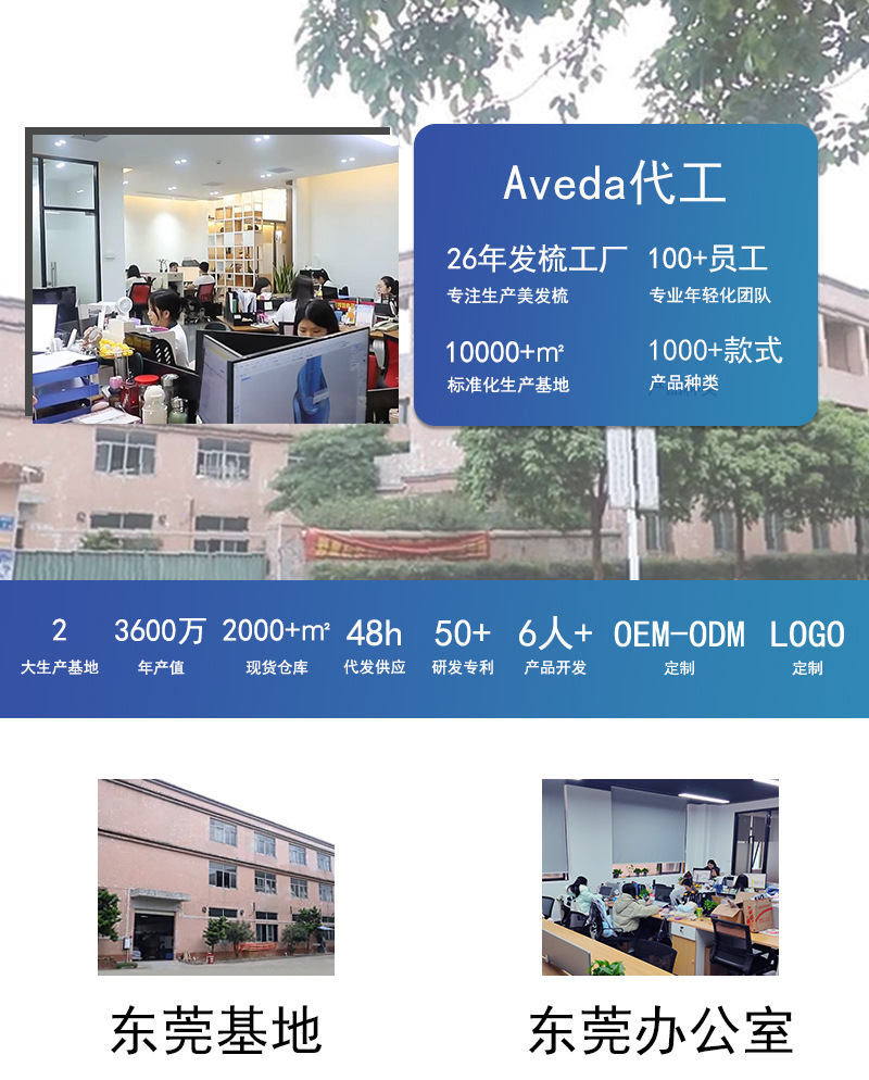 家用女生粉色梳子套装长发镂空弯梳美妆便携排骨梳日用造型梳子详情1