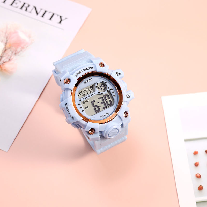 新款韩版时尚男女生多功能电子表中小学生运动闹钟夜光LCD电子表详情11