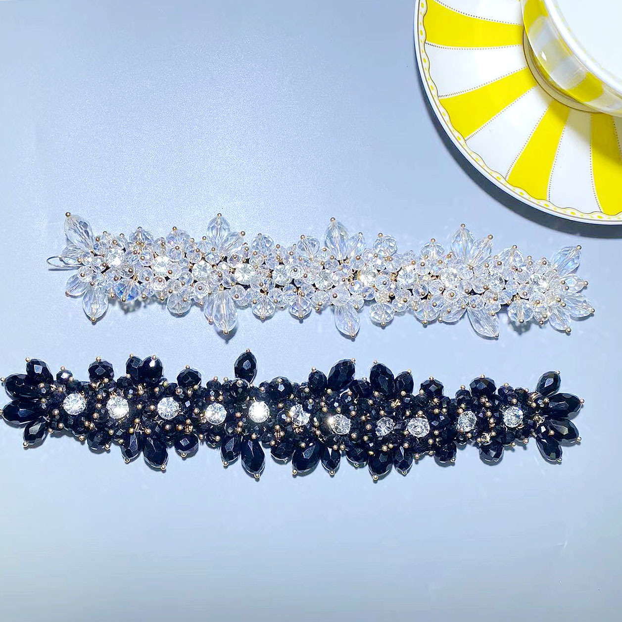 手工制作水晶发饰配件鞋帽服包包配件工厂直销批发可来样做货打版详情4