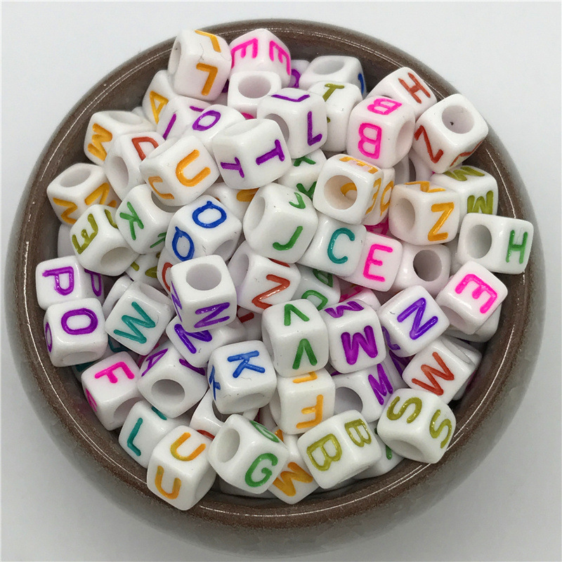 字母挂件混合亚克力珠英文珠子DIY饰品配儿童早教工具手工串珠详情5