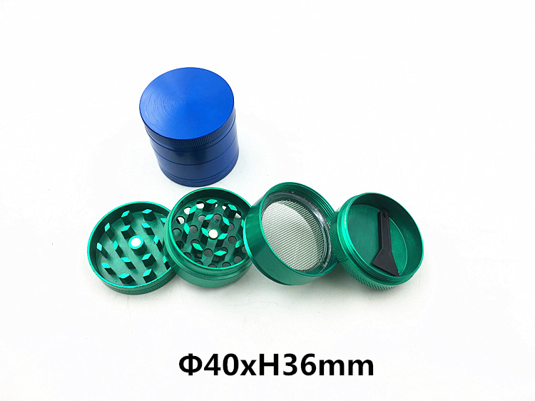 热销四层铝制金属63MM磨烟器四层锌合金烟草研磨器碎烟器烟盒详情5