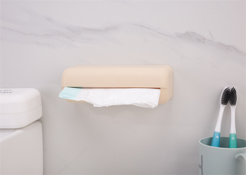 Wholesale garbage bag storage box, non-perforated wall-mounted shopping bag storage box, large-capacity plastic bag storage wonder pic 18