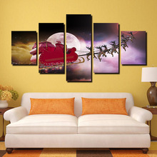 三联黑白黄色的小船油画电脑喷绘油画速卖通亚马逊wish装饰画画芯详情7