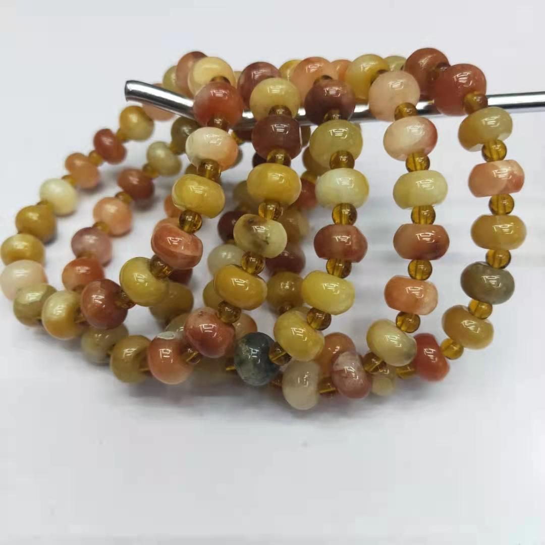 Xinjiang gold thread jade bucket bead combination bracelet, transfer bead gourd bracelet manufacturer wholesale factory price pic 2