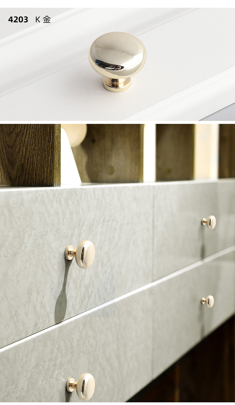 Single-hole round twisted zinc alloy solid thickened light luxury single-grain handle, cabinet, wardrobe drawer, cabinet door, cabinet small handle pic 24