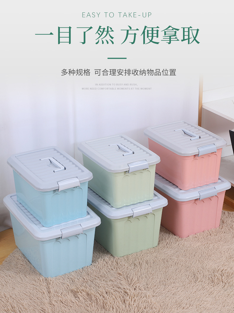 Factory wholesale plastic storage boxes, home storage boxes, storage boxes, hand-held thickened organizing boxes, and can be printed with logos pic 7