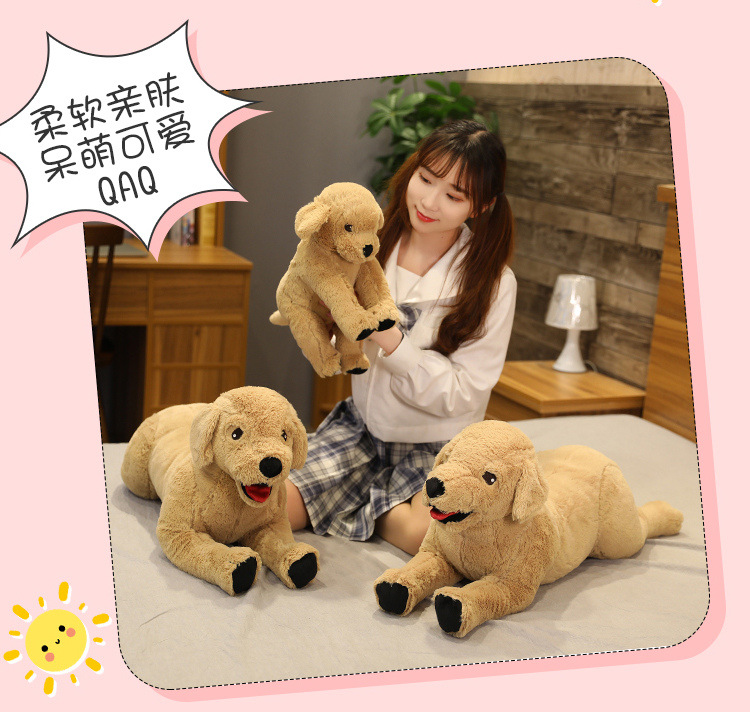 Simulated Labrador doll, big yellow dog plush pillow, golden Retriever plush toy, bed sleeping pillow pic 4