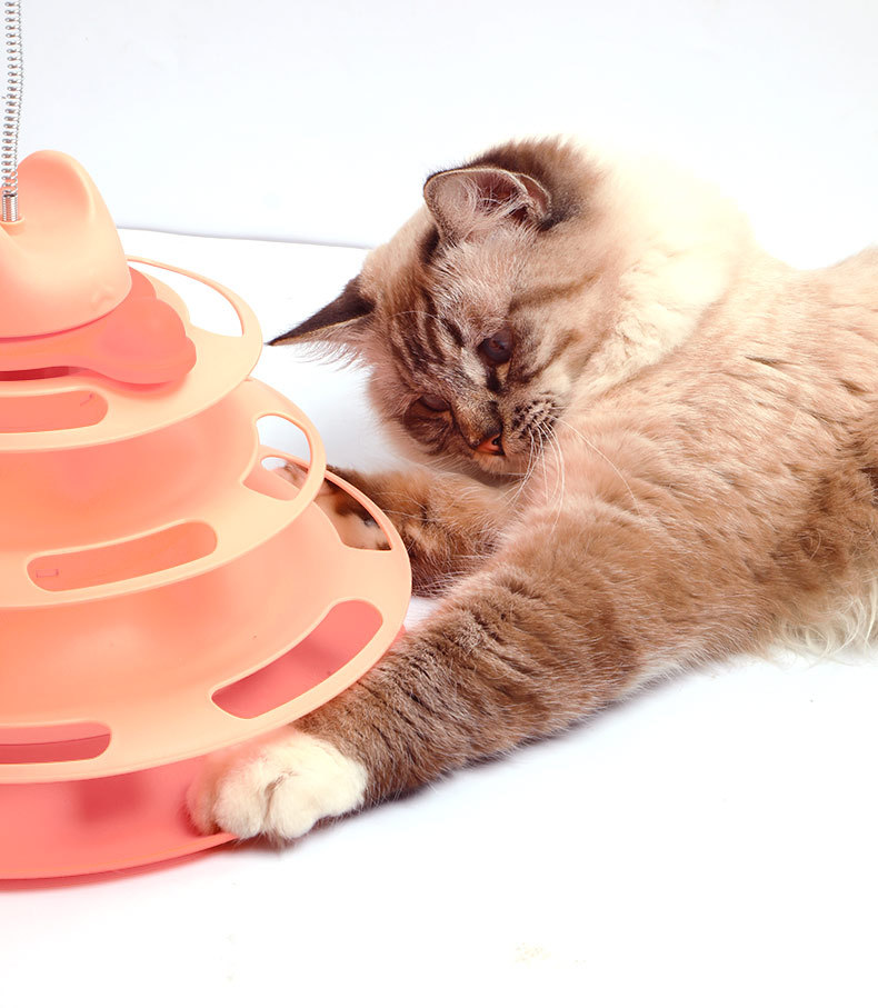Cross-border cat toys, four-layer cat carousel, self-entertaining and entertaining cat toys, interactive cat toys, pet supplies factory pic 26