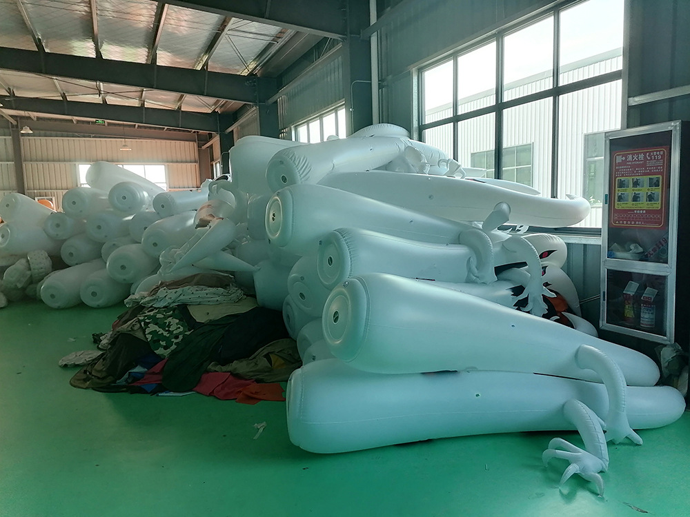 跨境新品PVC万圣节白鬼幽灵LED发光充气气模户外庭院草坪装饰道具详情7