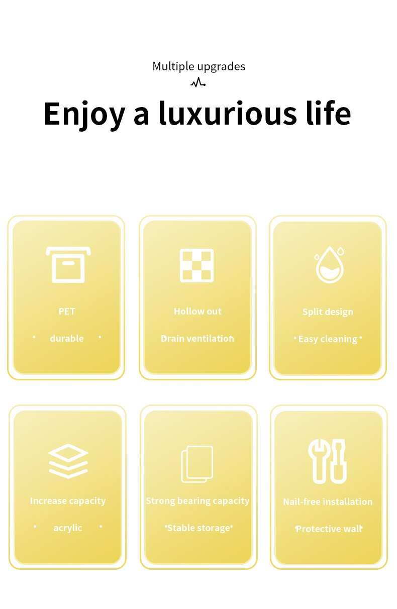 Transparent and simple PET high-quality, seamless soap box, non-punching, water-draining soap box rack, bathroom storage and storage, moisture-proof soap box tray pic 32