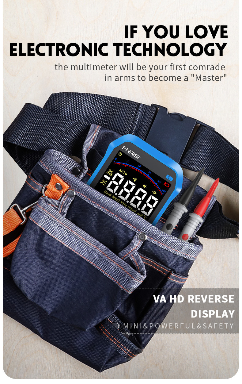 S1 multimeter digital high-precision fully automatic portable ultra-thin anti-burning digital display multimeter, electrician pic 10