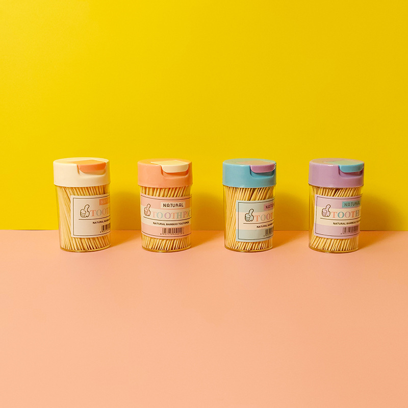 创意牙签筒居家客厅餐桌家用翻盖便携牙签盒牙签罐茶几牙签收纳盒详情24