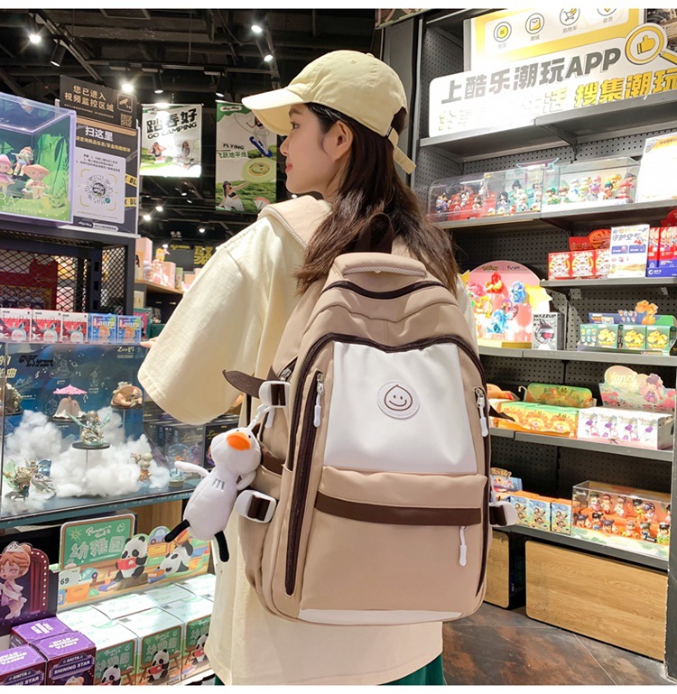 2023 fashionable student backpack, Japanese style Instagram simple Korean version backpack for junior high school, senior high school and college students pic 11