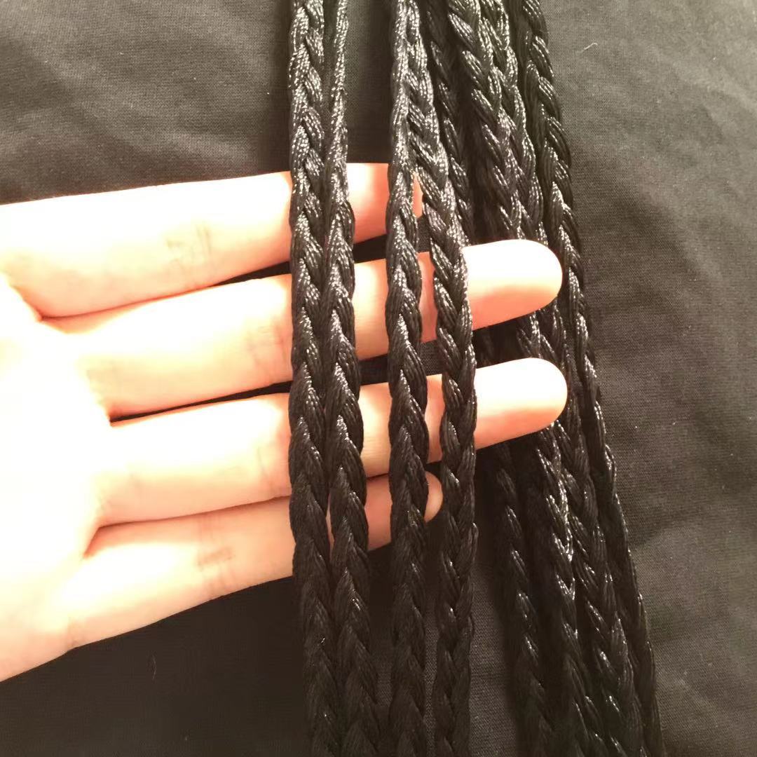 Factory direct sales of 7mm colored polyester three-strand braid rope, clothing waist rope, curtain binding rope, twist rope pic 1