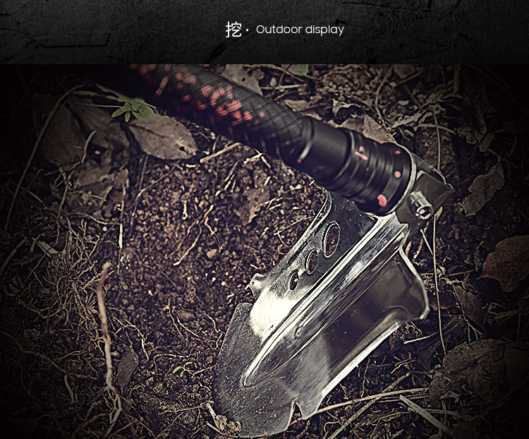 New multi-functional Arsenal shovel, large outdoor engineer shovel, folding camping shovel, survival and self-driving equipment pic 11
