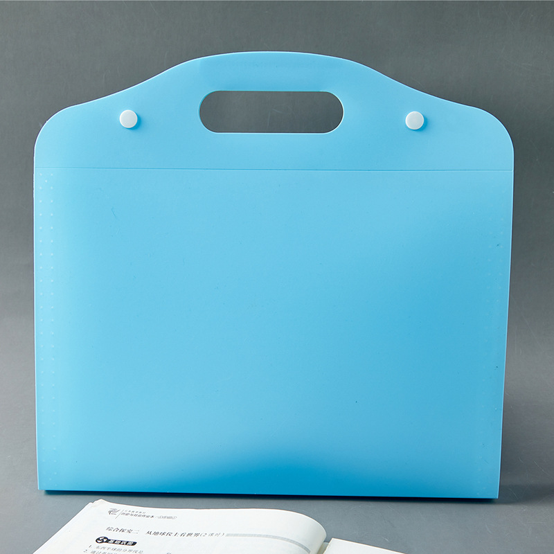 pp手提按扣风琴包圆13格入风琴夹纯色多层插页a4活页资料册定制详情27