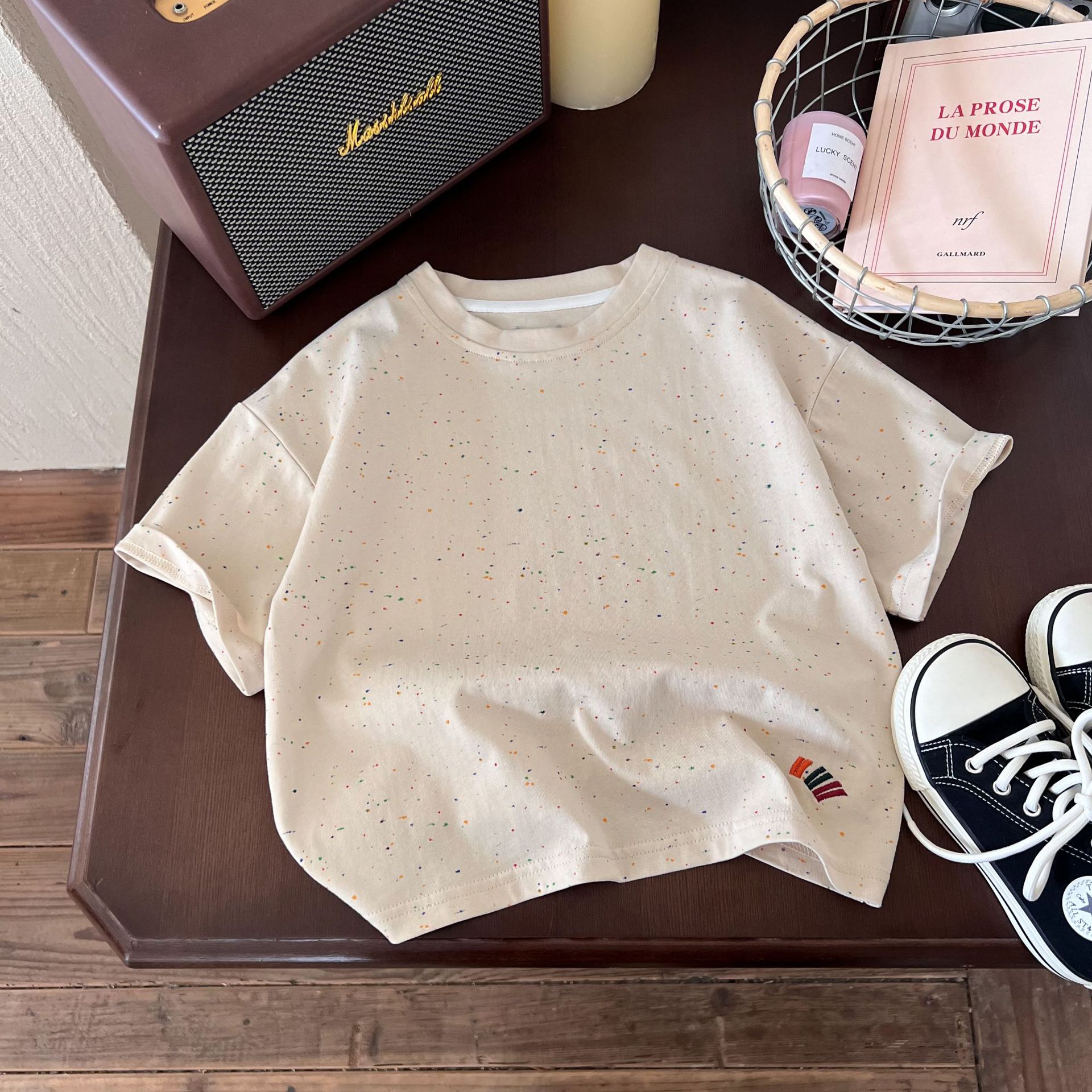 童装短袖2024夏季新款男童可爱涂鸦字母潮流T恤儿童百搭休闲短袖T详情10