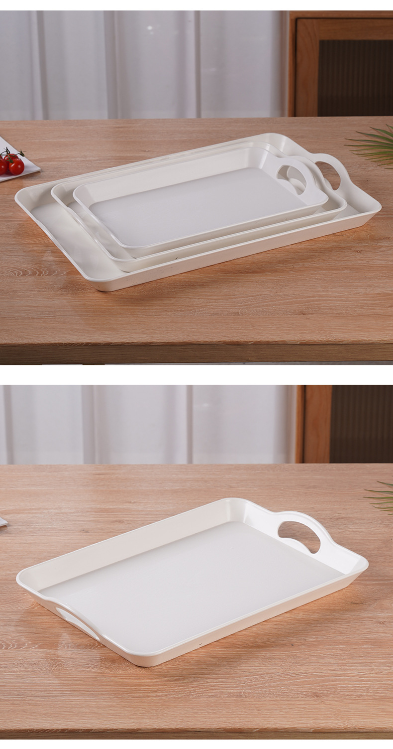 Estilo coreano binaural rectangular bandeja de plástico nueva bandeja de plástico PP para bar en casa café material diario tienda pic 18