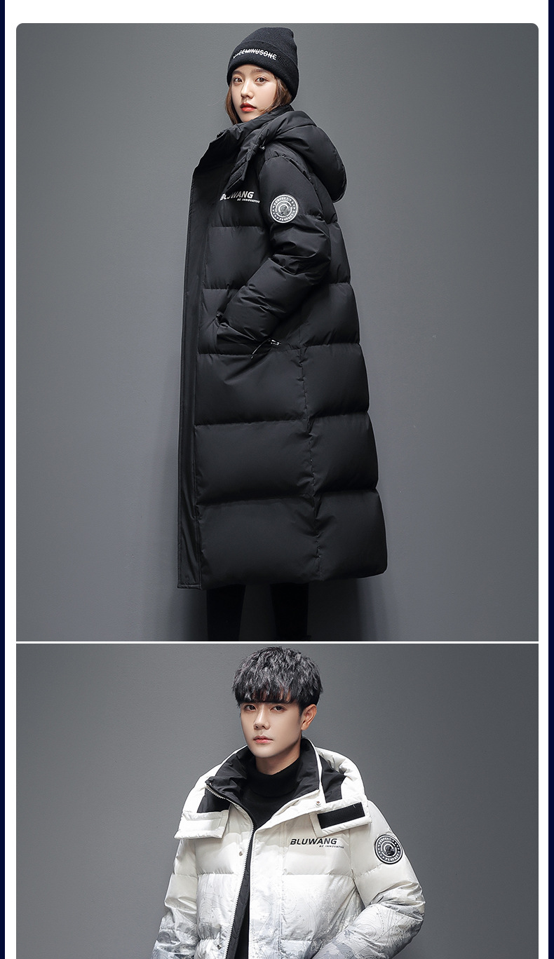【已质检】羽绒服男款高端中长款情侣装大码休闲潮男女保暖男装外详情47