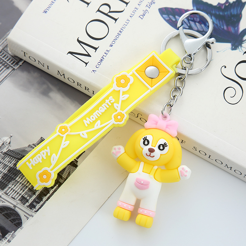 Duffy Bear keychain, internet-famous Lina Belle doll key chain, girlish little fox schoolbag pendant pic 11