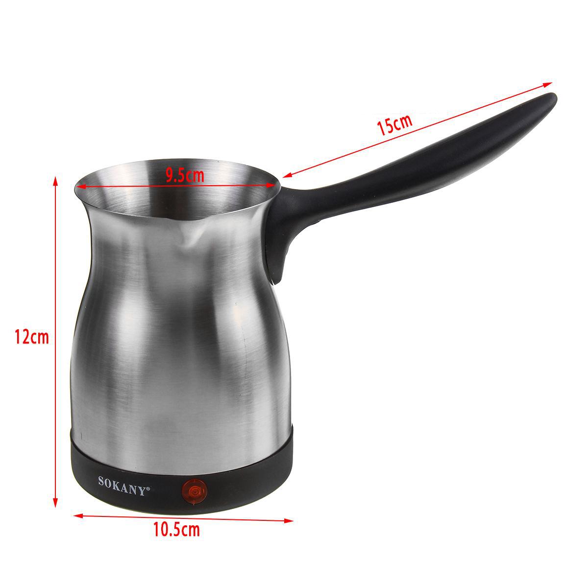 SOKANY stainless steel 203 Turkish coffee pot, electric heating and yellow wine brewing pot, stainless steel detachable type pic 2