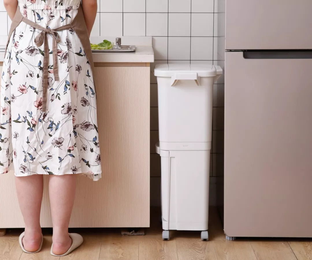 现货供应日式双层双桶干湿分类厨房垃圾桶家用批发45L32L厂家直销详情2