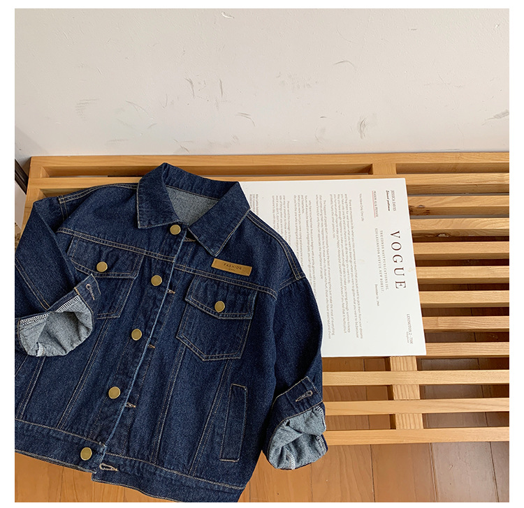 儿童外套2023童酷春季新款男女童韩版牛仔外套宝宝洋气短款上衣潮详情11