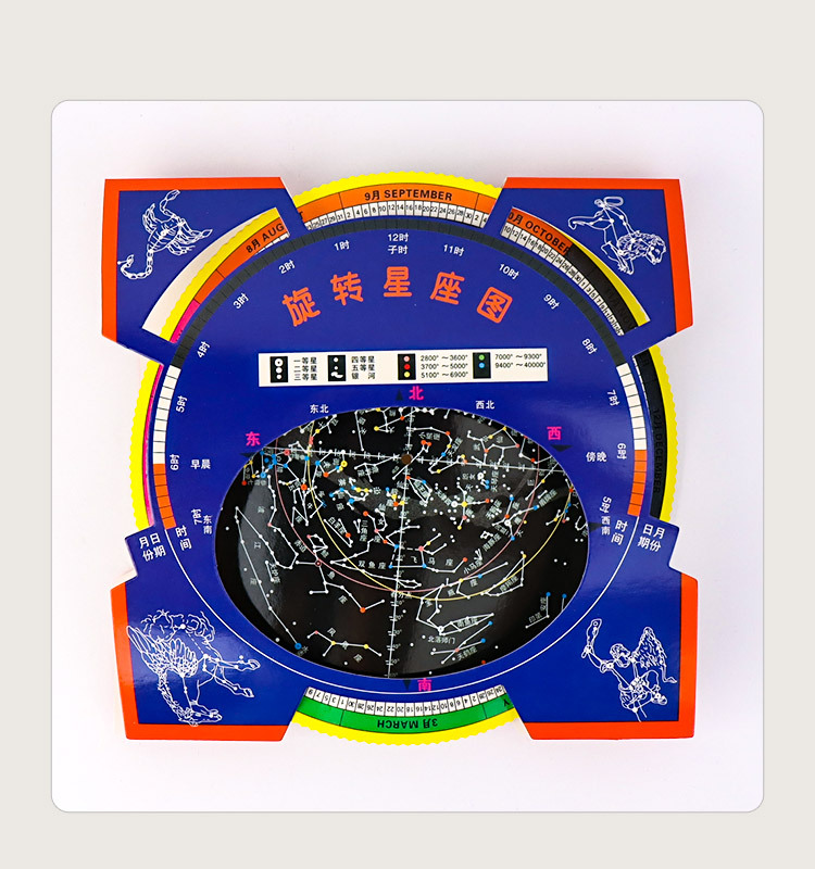 Rotating constellation map Primary school science textbook supporting equipment and teaching AIDS for Grade 6 students to recognize constellations and observe the starry sky disk pic 7