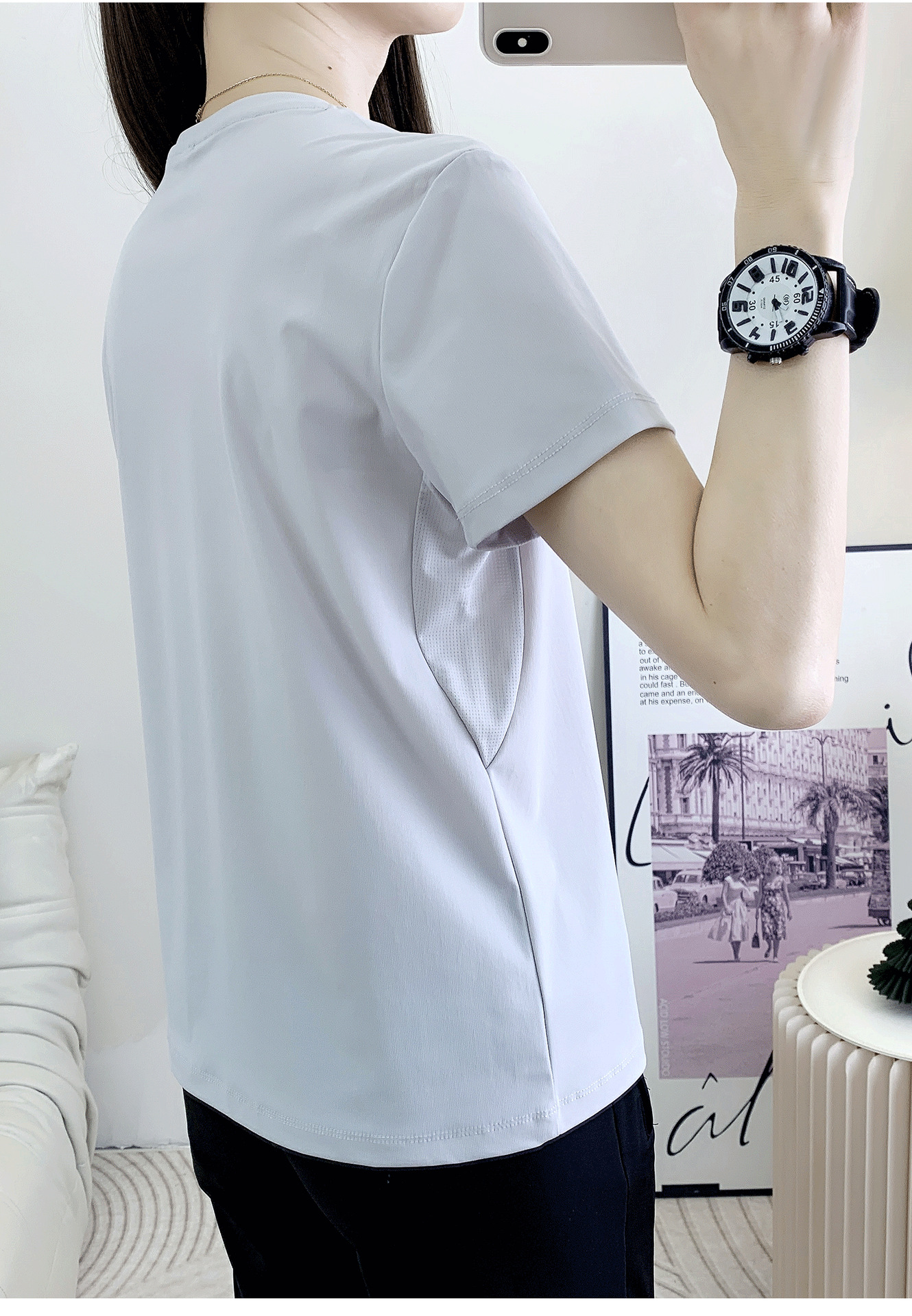 速干衣女短袖冰丝快干衣服批发户外运动跑步快干透气圆领t恤衫男详情26