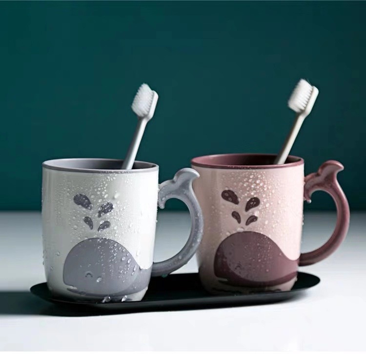 Jinshang Creative Simple Washbasin Cup, Student Mouthwash Cup, Household Brushing Cup, Simple flower Toothpick cup pic 1
