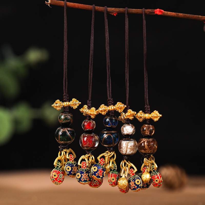 香灰琉璃吞金兽吊坠挂件汽车钥匙扣手机链包挂编绳挂饰吊坠手机挂详情5